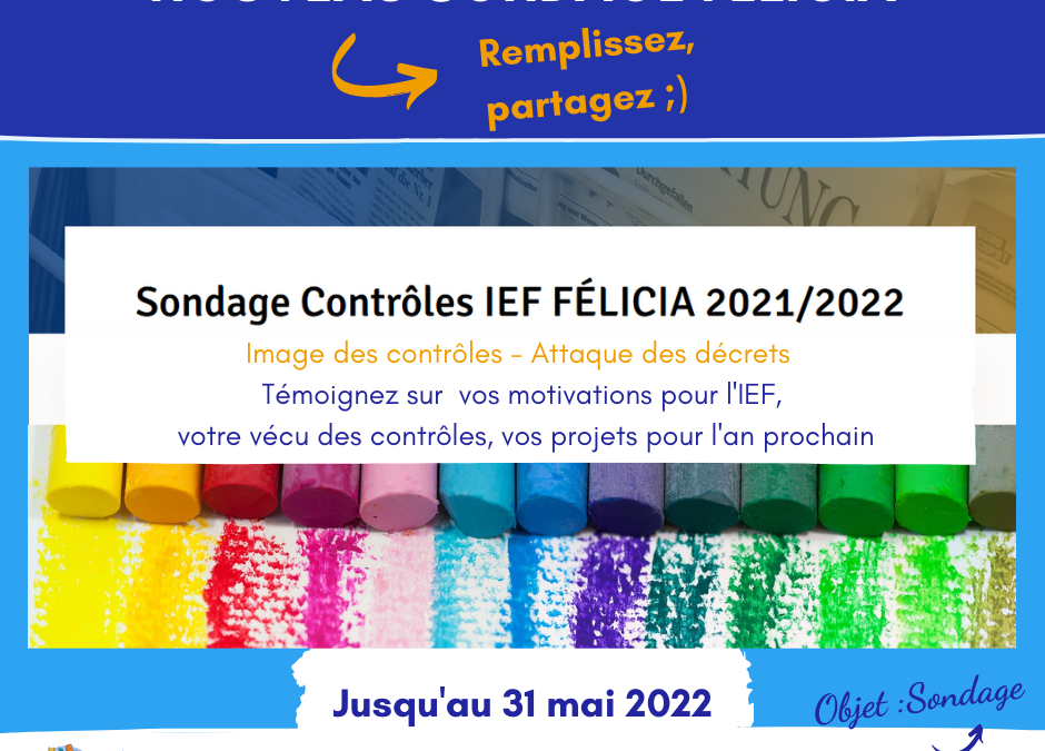 Sondage  FÉLICIA Contrôles IEF  2021/2022