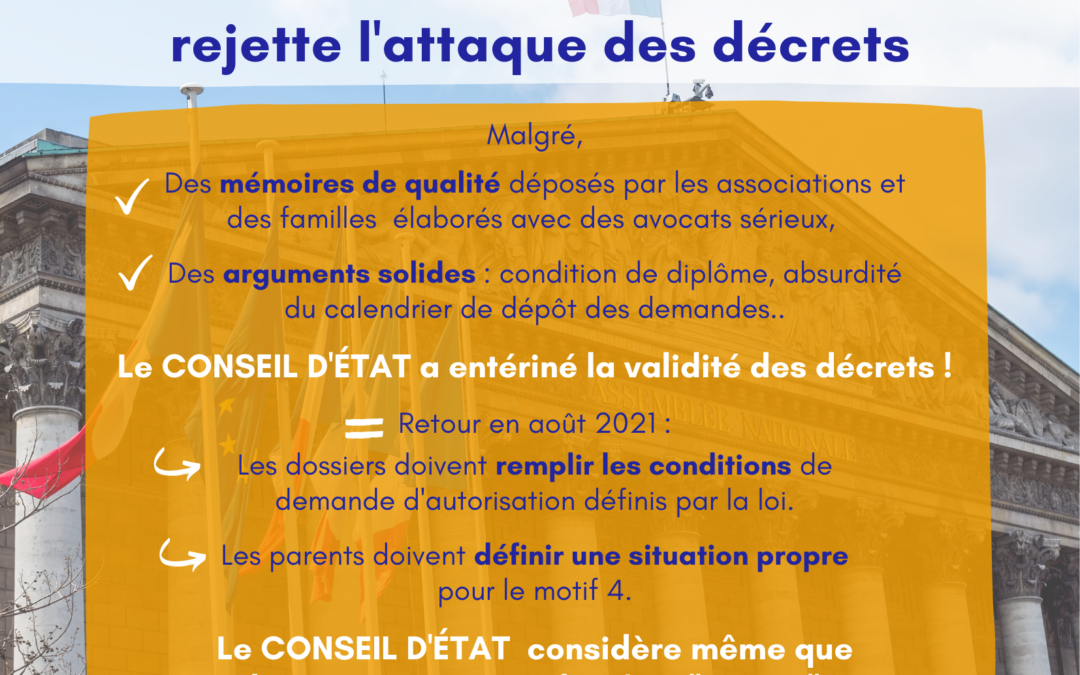 Décision du Conseil d’État sur les décrets IEF